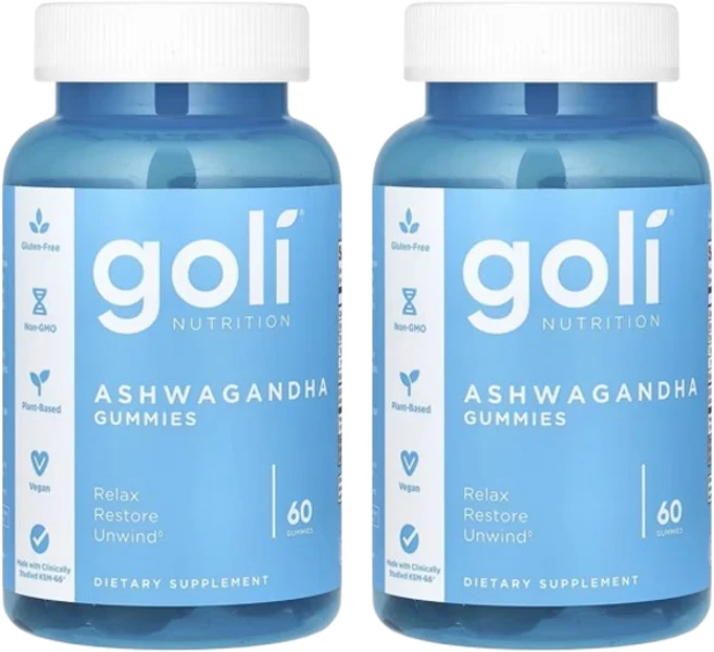 2개 Goli 골리 Ashwagandha 아슈와간다 아쉬와간다 아쉬아간다 300mg 구미젤리 60정 - 쿠팡