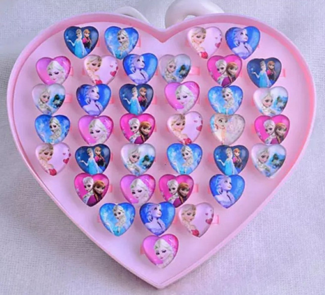 겨울공주 반지 아동 유아 어린이 반지 세트