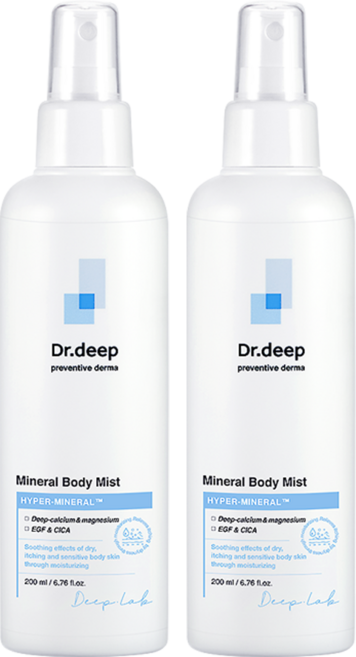 등모공+각질+여드름흔적 피부결 케어 하이퍼 미네랄 바디미스트 200ml 1개, 2개