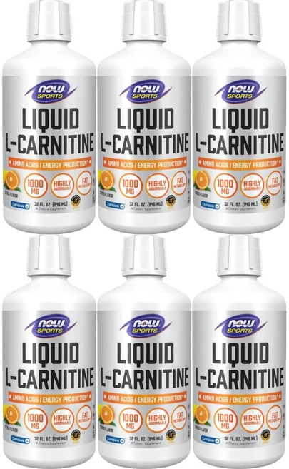 나우푸드 스포츠 고흡수 리퀴드 엘 크레아틴 1000mg 액상 액체 감귤맛, 6개, 946ml - 쿠팡