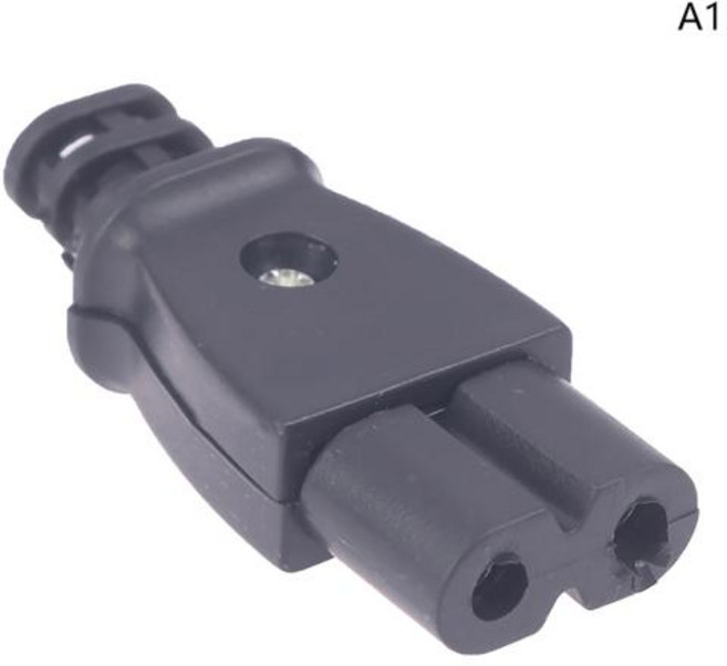 암수 전원 콘센트 내장 전기 커넥터 8 자형 플러그 소켓 AC 2.5A 250V, A1, 1개