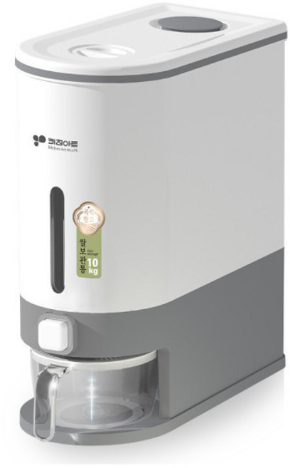 키친아트 쌀보관통 10kg 원터치 쌀통 쌀독 항아리 밀폐 방습 잡곡통 쌀 보관함 보관용기, 1개