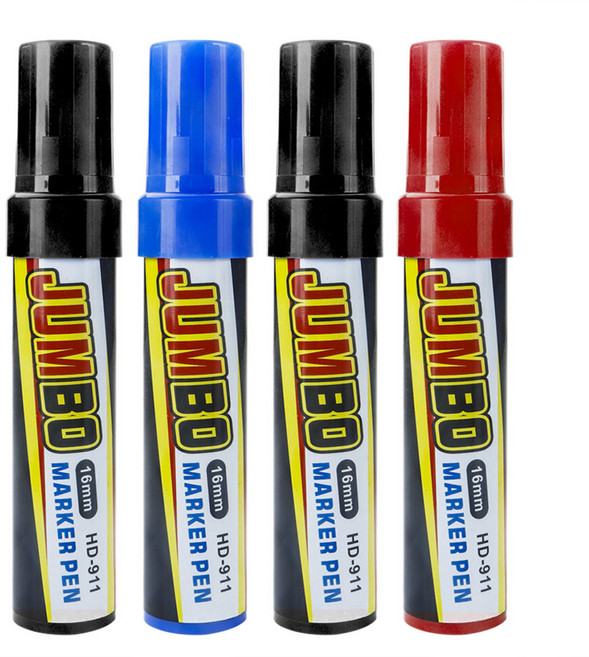 미니플 점보 컬러 마카펜 16mm 세트, 4개, 혼합색상