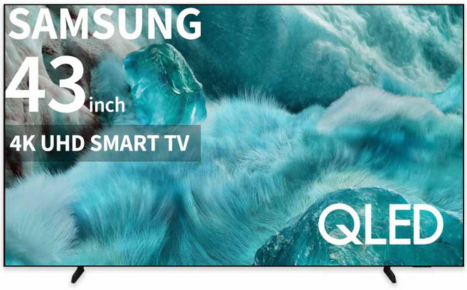 삼성 QLED TV 43인치(109cm) 25년형 4K 울트라 UHD 스마트티비 무료설치배송, 배송 + 기본 스탠드 설치, 스탠드형, 43Q7F