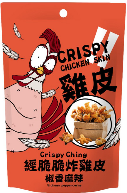經脆脆 Crispy Ching 炸雞皮，低裹粉酥脆口感，多種風味選擇, 1個, 30g