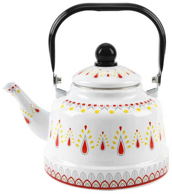 BLOWFISHFUGU 빈티지법랑주전자 법랑주전자 1리터 예쁜주전자 법랑주전자, 1개, 화이트, 1100ml