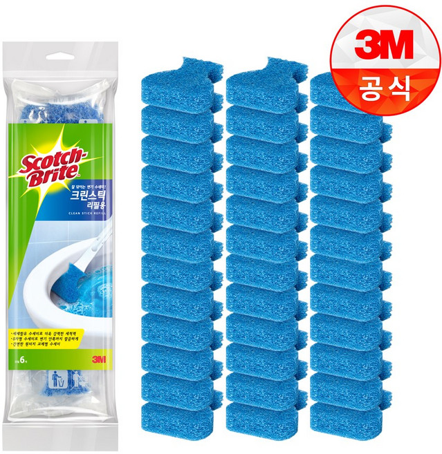 스카치브라이트 크린스틱 올인원 변기용 리필, 36개