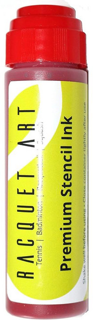 라켓 아트 스텐실 잉크: 블랙 레드 화이트 블루 옐로우 실버 그린 오렌지 핑크 퍼플, Red, Red