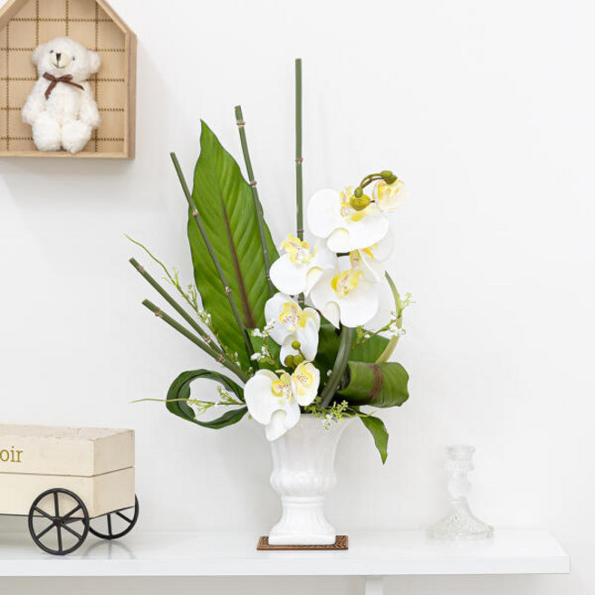 아트박스/플라워트리 호접란 센터피스 조화 블리스뉴 대형 55cm 장식 소품