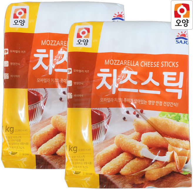 오양 치즈스틱, 1kg, 2개
