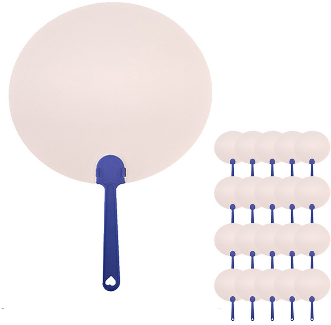 [메잌미] DIY 종이부채꾸미기 20개, 동그라미