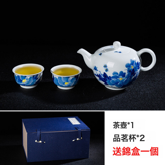 手作紫砂壺, 1個, 1L, 富貴牡丹一壺二杯:如圖所示