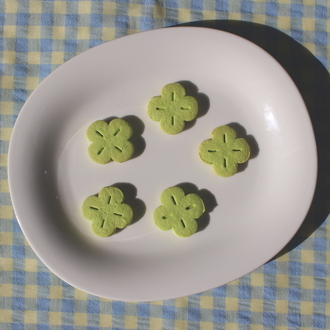 미니 네잎클로버 쿠키틀 2종 쿠키커터 행운 수능 응원 모양틀 베이킹 용품, 테두리 없는 네잎클로버, 1개