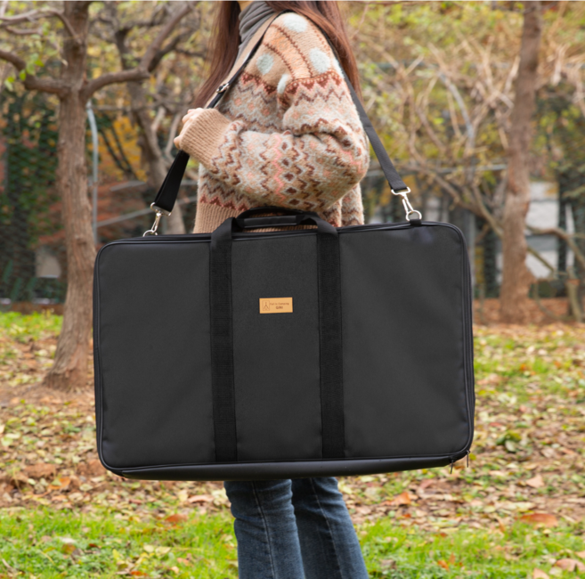 LG 스탠바이미2가방 케이스 더무빙스타일가방 수납가방 지니캠핑, 1개, 탄 베이지+ 어깨끈