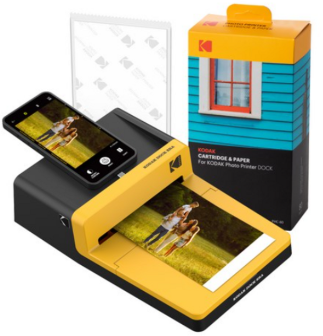 코닥 도크 ERA 포토프린터 + 카트리지 번들, D600, YELLOW