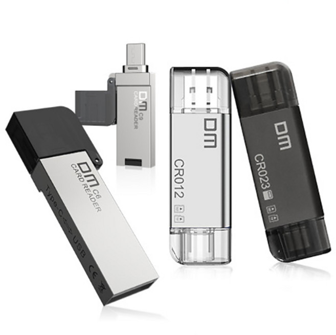 SD카드 리더기 USB 블랙박스 C타입 OTG 아이폰, 3.DM C타입 멀티 리더기 CR012, 1개