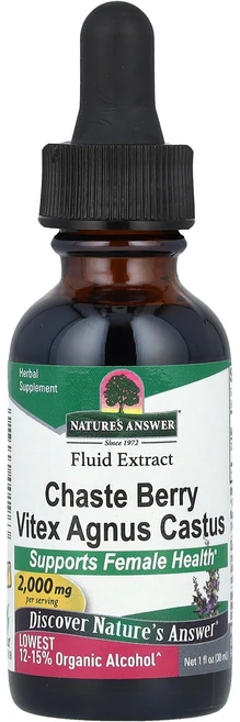Nature's Answer Chaste Berry Vitex Agnus Castus Fluid Extract 2 000 mg 1 fl oz 30 ml, 1개, 30ml - 쿠팡