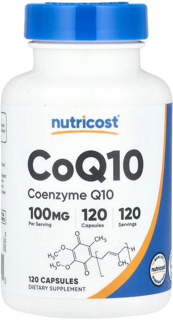 Nutricost 뉴트리코스트 CoQ10 100mg 120 캡슐 코큐텐 영양제, Nutricost 뉴트리코스트 CoQ10 100mg 1, 1개, 120정 - 쿠팡
