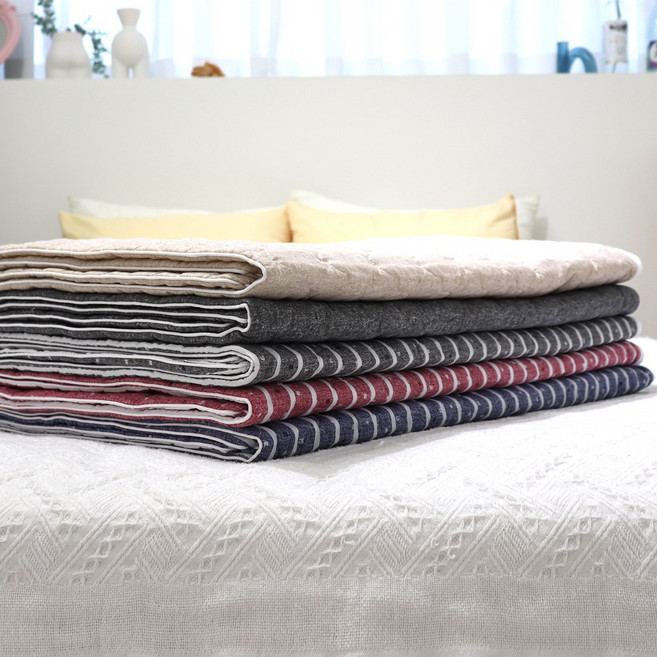 멀티싱글 1인 양면사용 누빔 요매트 커버 바닥이불 5colors, 무지 그레이