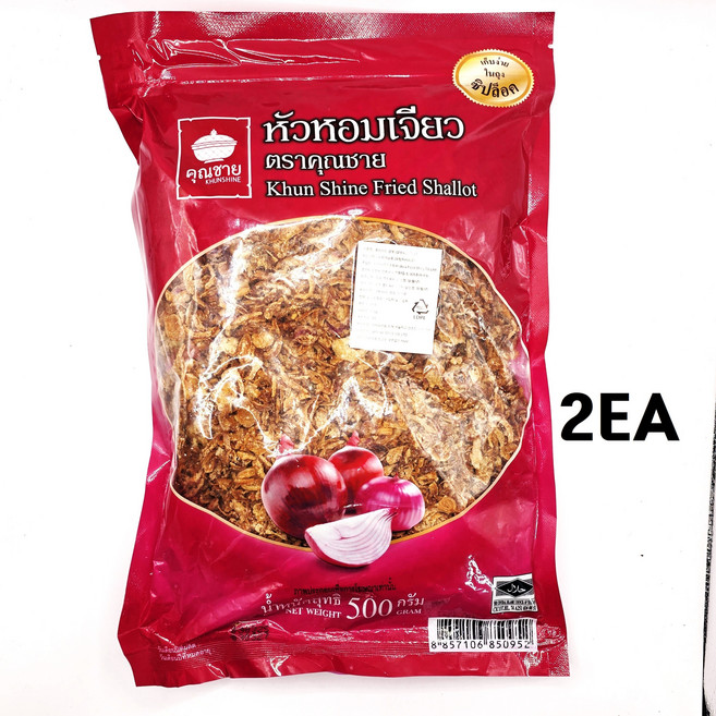 태국식품 후라이드 샬롯 khun shine fried shallot, 500g, 2개