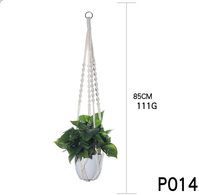 編織花盆吊網 簡約ins風綠植懸掛花籃, P014, 1個