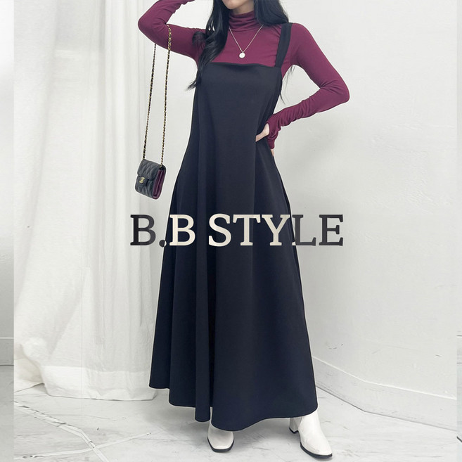 66-110 여신핏 빅사이즈 나시 원피스 4XL 뷔스티에 롱원피스 루즈핏 / 실비아원피스