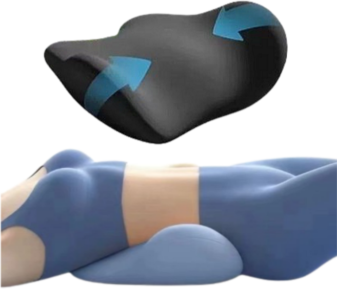 루미에르 허리베게 바른자세 수면 요추베게 쿠션, 1개, 블랙