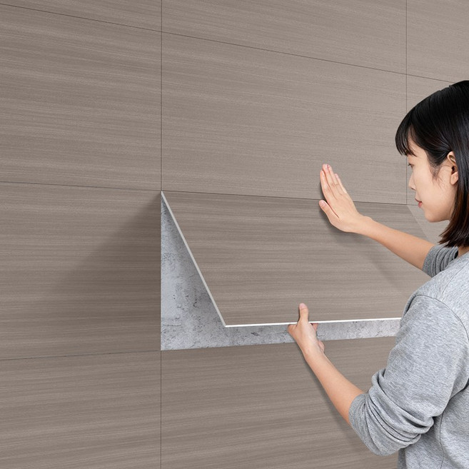 포령트레이드 벽면 데코타일 인테리어 붙이는 보온 두꺼움 타일 시트지 접착식 방수 방오 방유 내마모, C