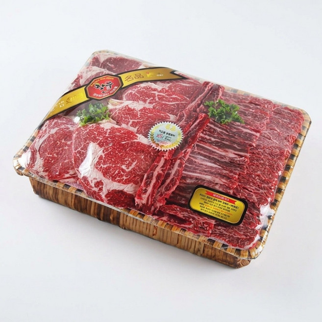 한우구이 3종3호 1.8kg 꽃등심/갈비살/살치살, 1개