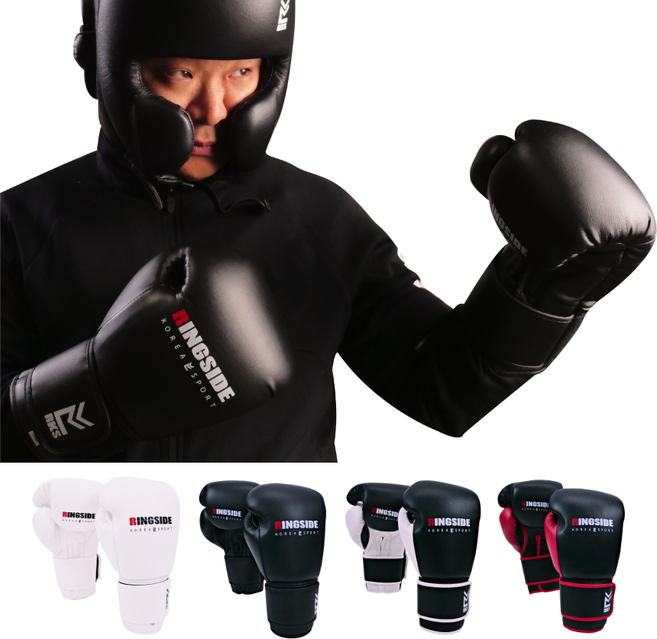 링사이드코리아 케나인 복싱글러브 / 스파링 MMA 격투기 킥복싱 권투 장갑, 블랙(흑풍)
