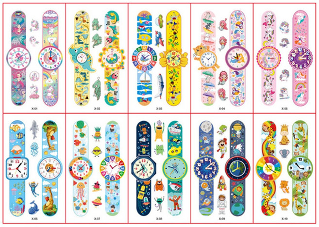 전제품 (10장세트)KC인증 어린이 타투스티커 캐릭터 판박이, X.손목시계테마, 1개