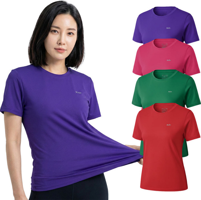 모렉스 여성 메가 아이스 냉감 반팔 티셔츠 스판 쿨링 등산 골프 이너웨어