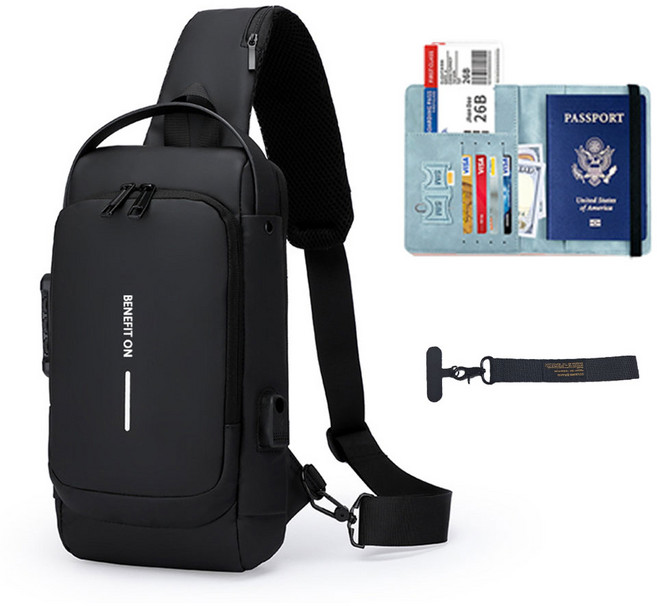 베네피온 유럽여행 도난방지가방 RFID 차단 크로스백 여행용 슬링백