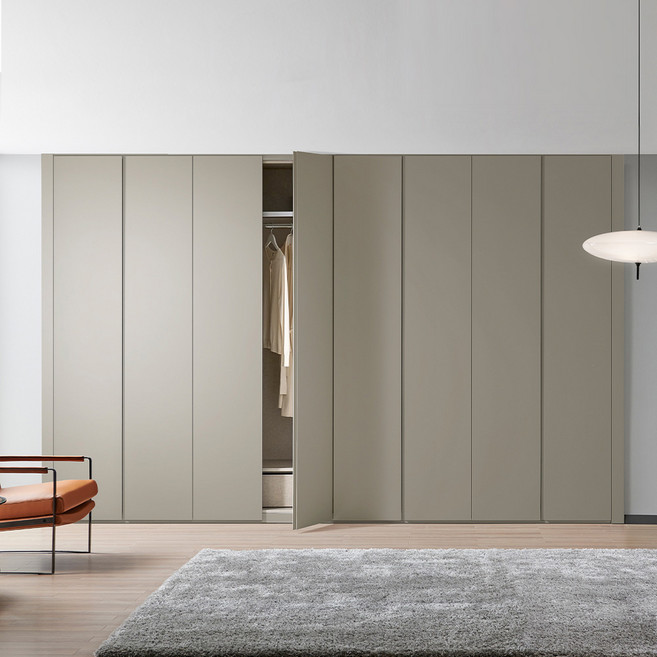 보루네오 히든그루브 무몰딩 여닫이 붙박이장 240~390cm E0등급, 300cm, 카본그레이