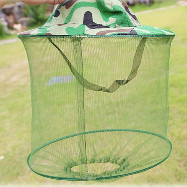 스마일굿 양봉모자 방충모자 망사 국방색 사파리모자 벌레차단 해충 보호, 1개