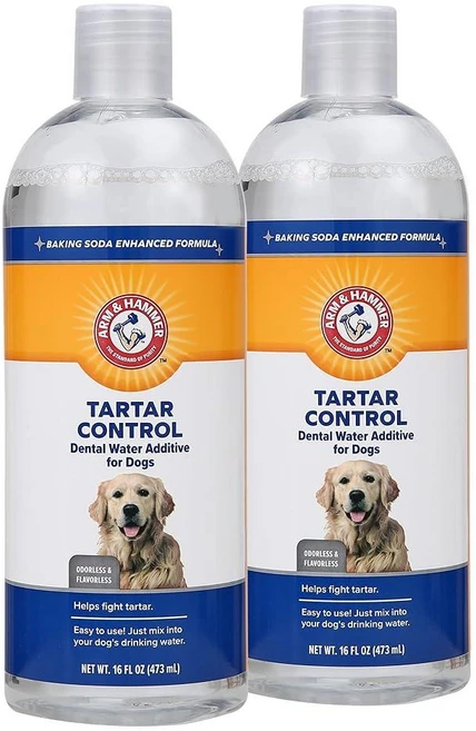 [2] Arm & Hammer for Pets 강아지용 덴탈 워터 첨가제 치석 조절 | 강아지 치과 관리로 칫솔질 없이 플라그 및 치석 축적을 감소 | 무취 및 무향 473, 473ml - 쿠팡