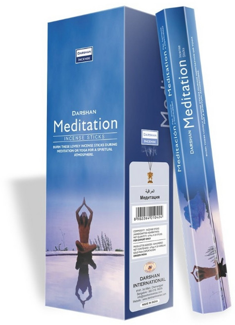 다르샨 인센스스틱 6팩 세트 120개입, 메디테이션