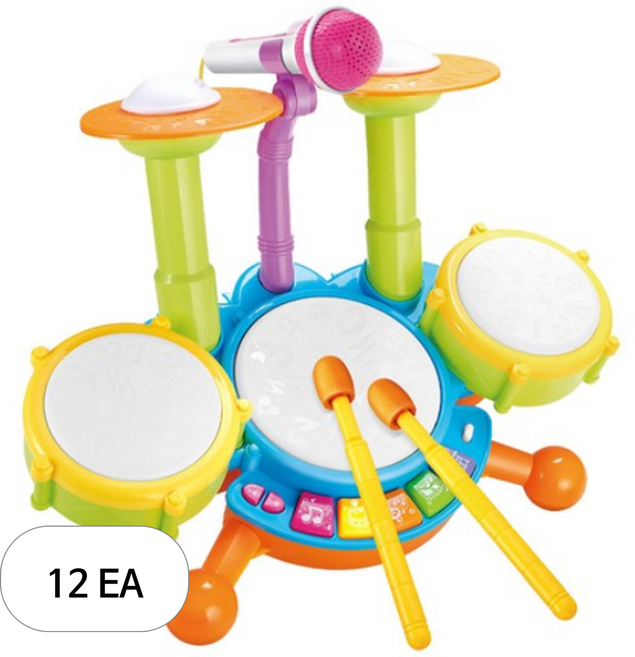 비앤씨 아이와 드럼세트, 혼합색상, 12개
