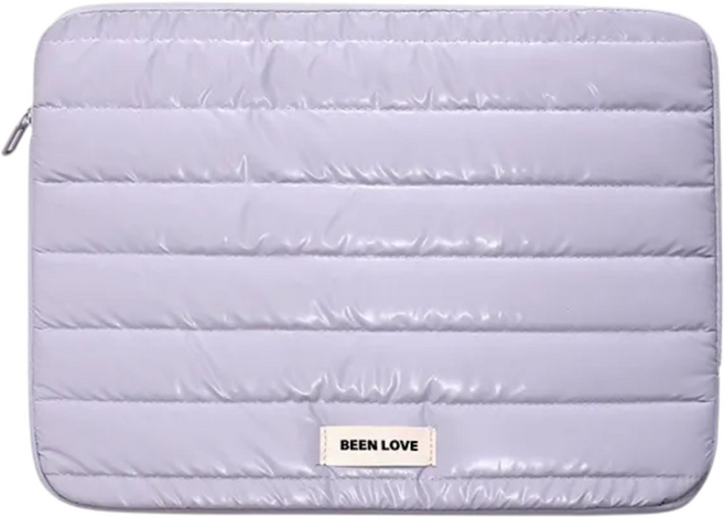 온결상 패딩 노트북 파우치, 퍼플, 1개