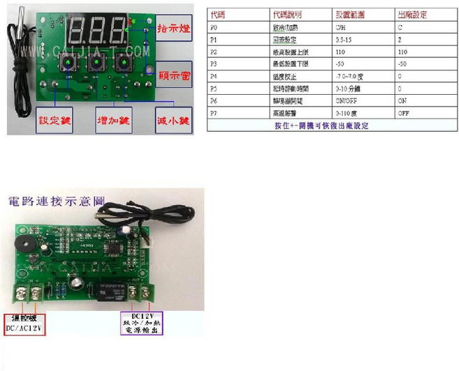 高精度智慧溫控器溫度控制器-50~110度 精準控制 數位顯示 適用多種設備, 1個