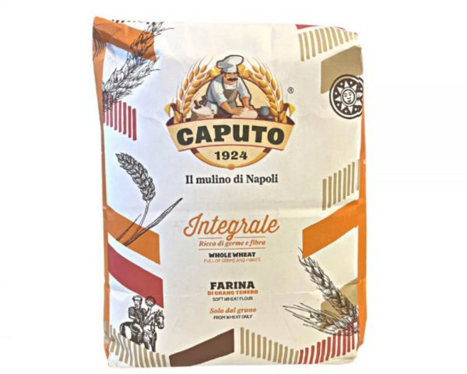 Molino Caputo 파우더 가루 분말 안티모 카푸토 통밀가루 11파운드 봉지 자연적으로 밀겨와 배아를 함유 이탈리아산, 1개