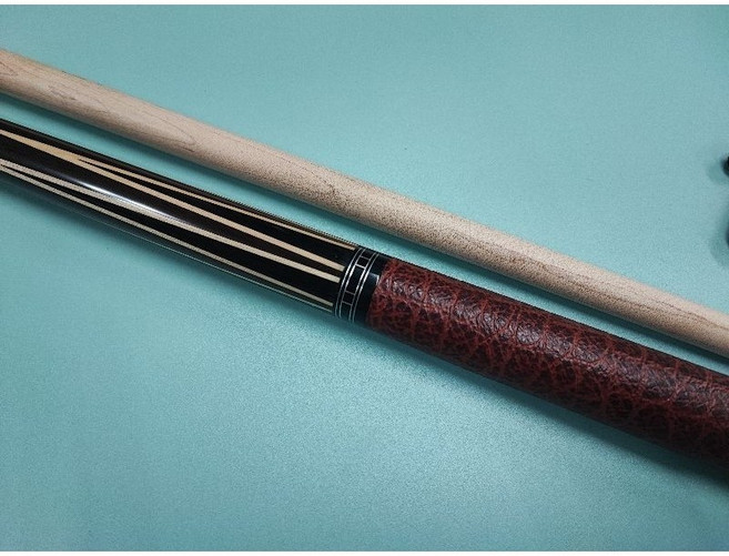 國華撞球 台灣製造手工插角皮握把六叉仿紹撞球桿 撞球桌搭配 專業撞球用品, 1號, 1個