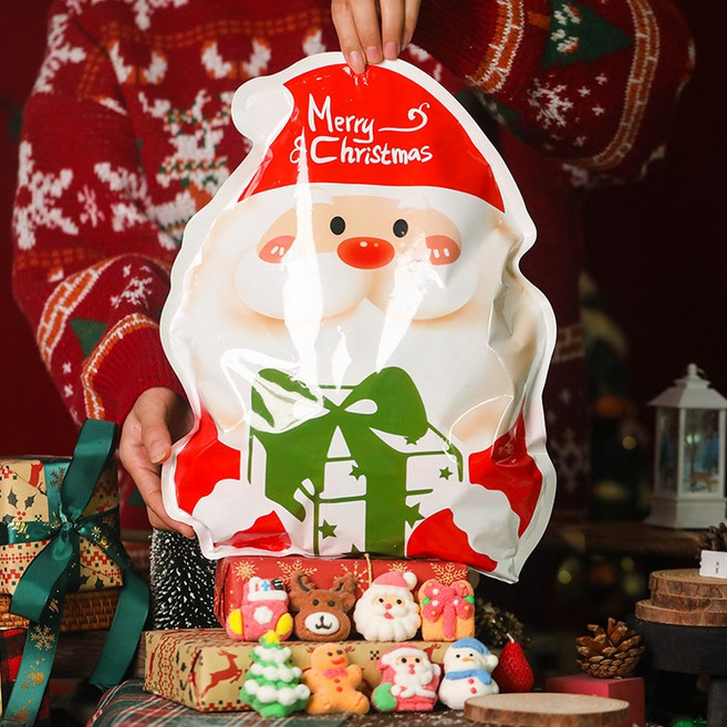 XiaoKeAi 크리스마스 막대사탕 선물세트 롤리팝 캔디 젤리 마시멜로, 1개