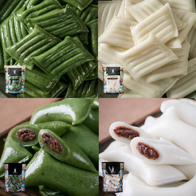 특허기술로 굳지않는 순수 절편 2종+앙꼬 가래떡 2종 4봉지 3.4kg / 식사대용 영양간식, 1개