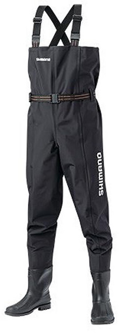 시마노 하이퍼 웨이더 레이디얼 솔 가슴 멜빵 장화 FF-054T, 블랙3L