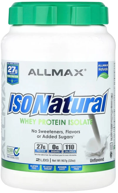 올맥스뉴트리션 IsoNatural 순수 분리유청단백질 오리지널 무맛 907g(2lbs), 1개 - 쿠팡