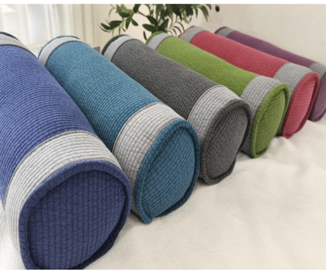 목화방 메밀베개 순면 피그먼트 원형 (특대 대 소) 사이즈 국내생산 공장직영, 1개, 블루