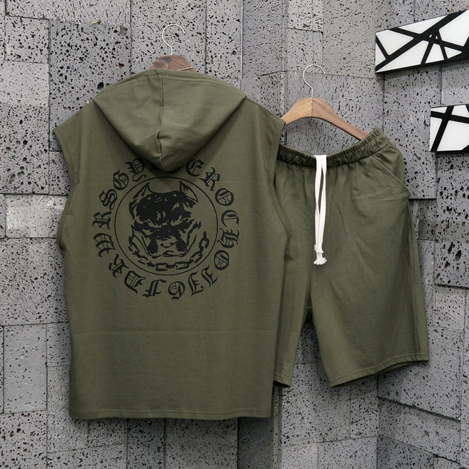 아이야/후드티/민소매/나시티/오버핏/7부/티셔츠/세트 [남자후드나시세트] DOG