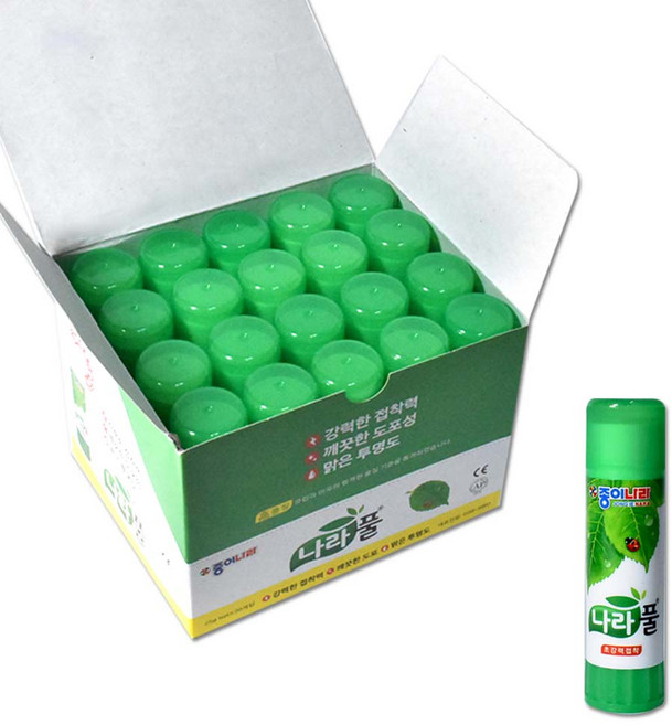 [성실한오피스] 종이나라 나라풀 15g 25g 35g 1갑 딱풀, 1박스