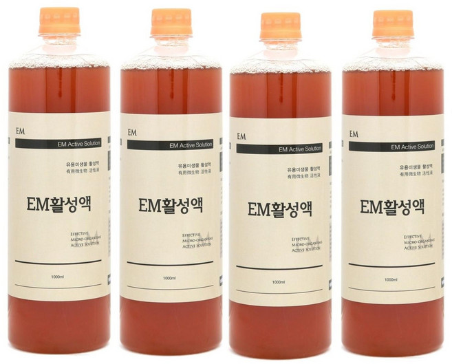 이엠그린 EM(이엠)활성액 1리터 4병세트, 1L, 4개